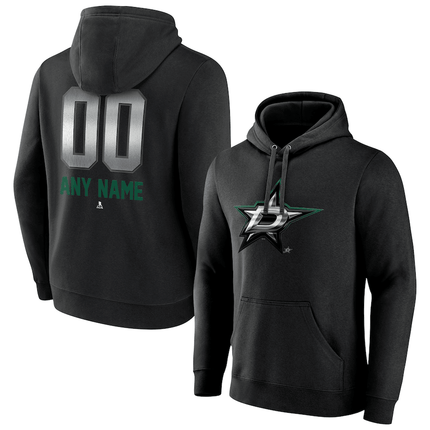 Dallas Stars 2024-2025 Personalized Midnight Mascot Logo Pullover Hoodie