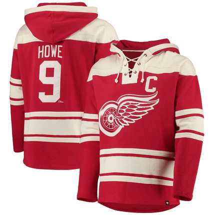 Gordie Howe Detroit Red Wings 2024-2025 Retired Lacer Pullover Hoodie