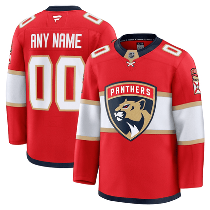 Custom Florida Panthers 2024-2025 Home Premium Red Jersey