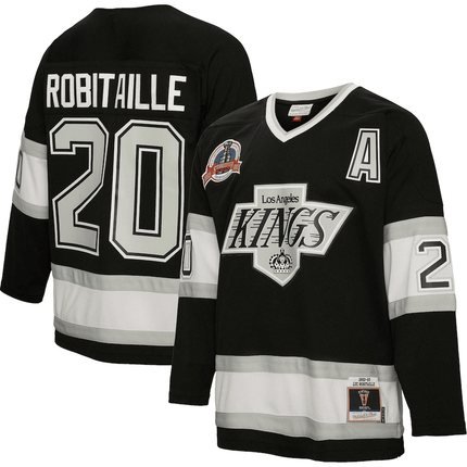 Luc Robitaille Los Angeles Kings 2024-2025 Captain Patch Blue Line Black Jersey