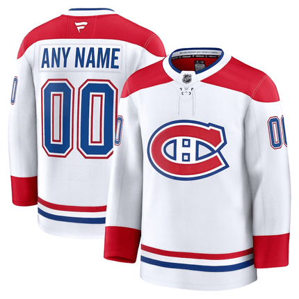 Custom Montreal Canadiens 2024-2025 Away Premium White Jersey
