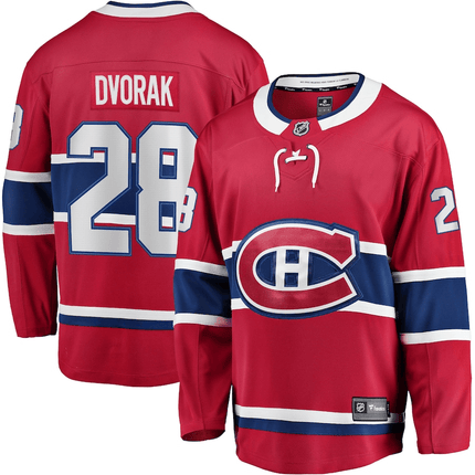 Christian Dvorak Montreal Canadiens 2024-2025 Home Breakaway Red Jersey