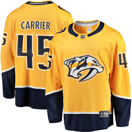 Alexandre Carrier Nashville Predators 2024-2025 Home Premier Breakaway Gold Jersey