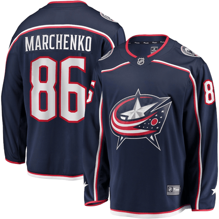 Kirill Marchenko Columbus Blue Jackets 2024-2025 Breakaway Navy Jersey