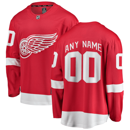 Custom Detroit Red Wings 2024-2025 Home Breakaway Red Jersey