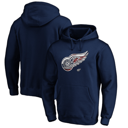 Detroit Red Wings 2024-2025 Banner Wave Logo Pullover Hoodie