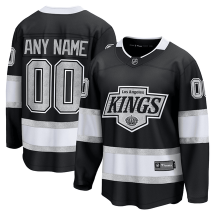 Custom Los Angeles Kings 2024-2025 Home Premium Black Jersey