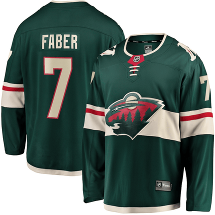 Brock Faber Minnesota Wild 2024-2025 Home Breakaway Green Jersey