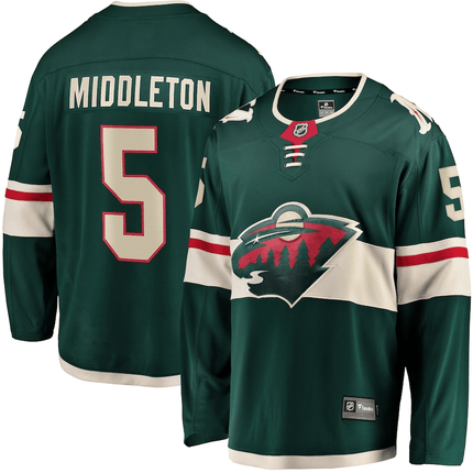 Jake Middleton Minnesota Wild 2024-2025 Home Breakaway Green Jersey