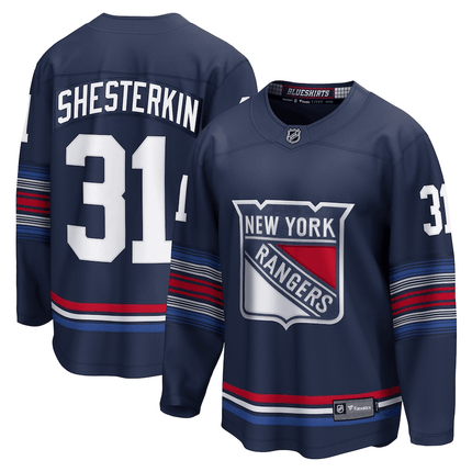 Igor Shesterkin New York Rangers 2024-2025 Alternate Premier Breakaway Navy Jersey