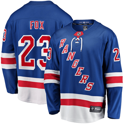 Adam Fox New York Rangers 2024-2025 Home Breakaway Blue Jersey