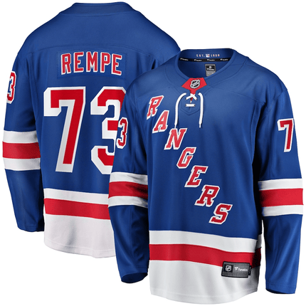 Matt Rempe New York Rangers 2024-2025 Home Breakaway Blue Jersey
