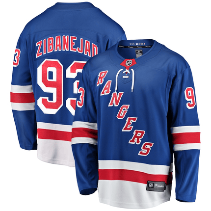 Mika Zibanejad New York Rangers 2024-2025 Home Breakaway Blue Jersey