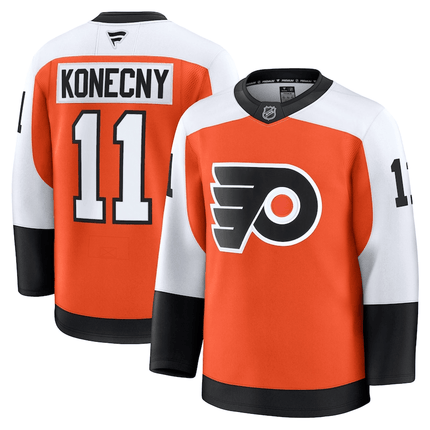 Travis Konecny Philadelphia Flyers 2024-2025 Home Premier Breakaway Orange Jersey