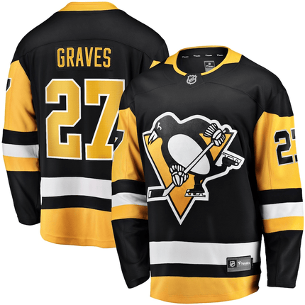 Ryan Graves Pittsburgh Penguins 2024-2025 Home Breakaway Black Jersey