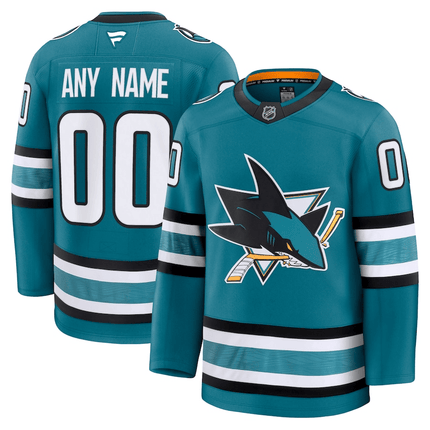 Custom San Jose Sharks 2024-2025 Home Premium Teal Jersey