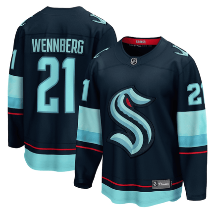 Alexander Wennberg Seattle Kraken 2024-2025 Home Breakaway Deep Sea Blue Jersey