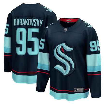 Andre Burakovsky Seattle Kraken 2024-2025 Home Breakaway Deep Sea Blue Jersey