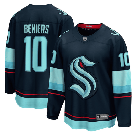 Matty Beniers Seattle Kraken 2024-2025 Home Breakaway Deep Sea Blue Jersey