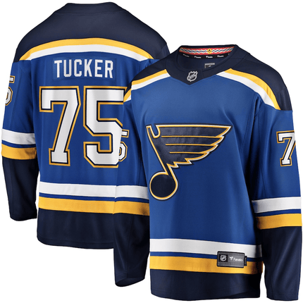 Tyler Tucker St. Louis Blues 2024-2025 Breakaway Home Blue Jersey