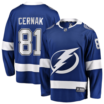 Erik Cernak Tampa Bay Lightning 2024-2025 Home Breakaway Blue Jersey
