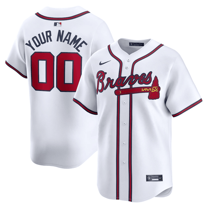 Custom Atlanta Braves 2024-2025 Home Limited White Jersey
