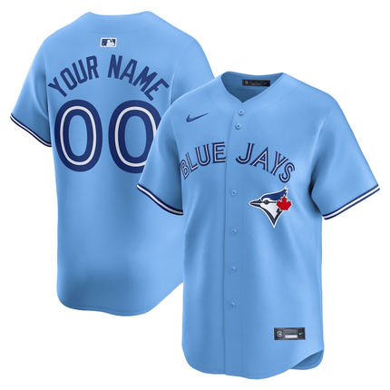 Custom Toronto Blue Jays 2024-2025 Alternate Limited Player Powder Blue Jersey