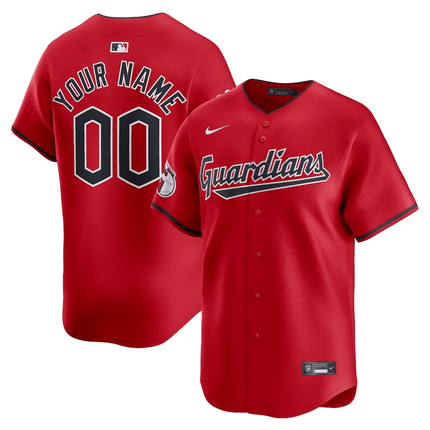 Custom Cleveland Guardians 2024-2025 Alternate Limited Red Jersey