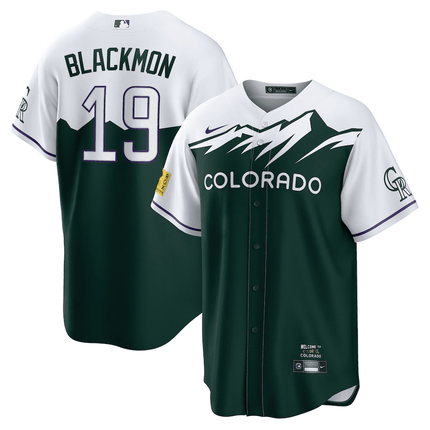 Charlie Blackmon Colorado Rockies 2024-2025 City Connect Team Green Jersey