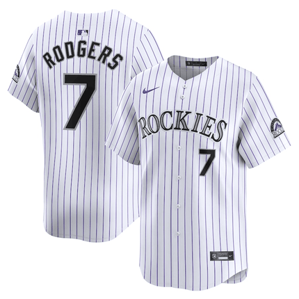 Brendan Rodgers Colorado Rockies 2024-2025 Home Limited Player White Jersey