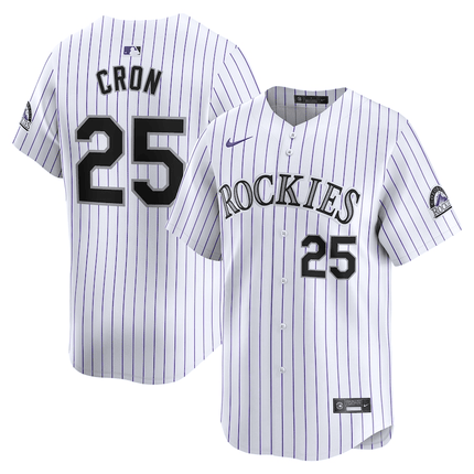 CJ Cron Colorado Rockies 2024-2025 Home Limited Player White Jersey