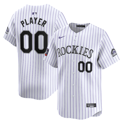 Custom Colorado Rockies 2024-2025 Home Limited Player White Jersey