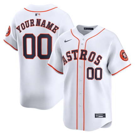 Custom Houston Astros 2024-2025 Home Team White Jersey