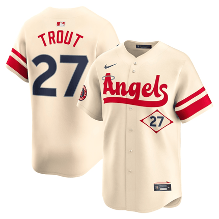 Mike Trout Los Angeles Angels 2024-2025 City Connect Limited Cream Jersey