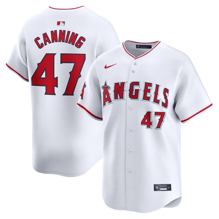 Griffin Canning Los Angeles Angels 2024-2025 Home Limited White Jersey
