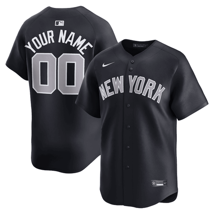 Custom New York Yankees 2024-2025 Alternate Limited Player Black Jersey