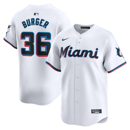 Jake Burger Miami Marlins 2024-2025 Home Limited White Jersey
