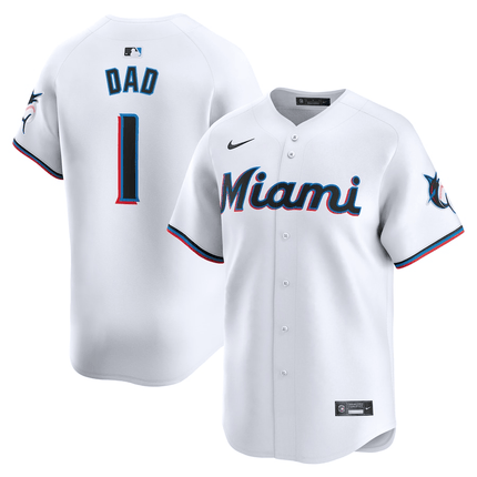 Miami Marlins 2024-2025 #1 Dad Home Limited White Jersey