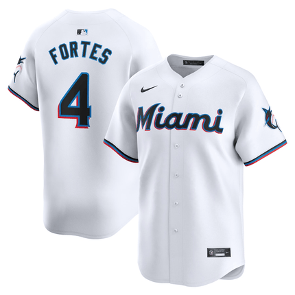 Nick Fortes Miami Marlins 2024-2025 Home Limited White Jersey
