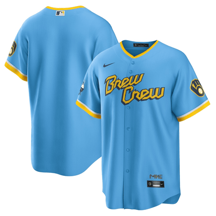 Milwaukee Brewers 2024-2025 City Connect Team Blue Jersey
