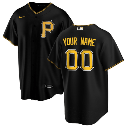 Custom Pittsburgh Pirates 2024-2025 Alternate Black Jersey