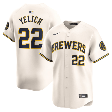 Christian Yelich Milwaukee Brewers 2024-2025 Home Limited Cream Jersey