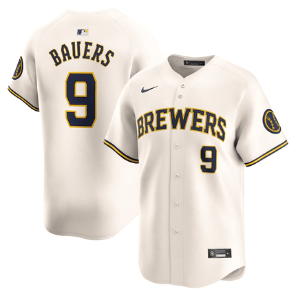 Jake Bauers Milwaukee Brewers 2024-2025 Home Limited Cream Jersey