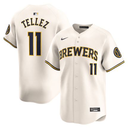 Rowdy Tellez Milwaukee Brewers 2024-2025 Home Limited Cream Jersey