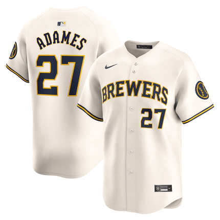 Willy Adames Milwaukee Brewers 2024-2025 Home Limited Cream Jersey