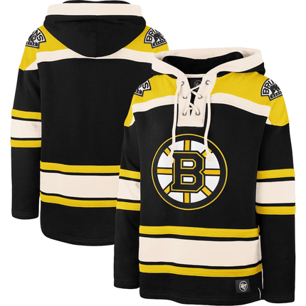Boston Bruins 2024-2025 Superior Lacer Black Pullover Hoodie