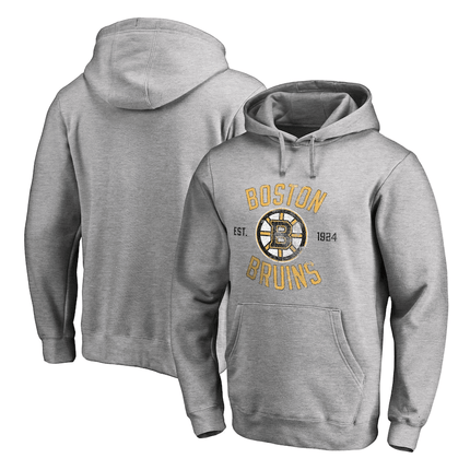 Boston Bruins 2024-2025 Heritage Ash Pullover Hoodie