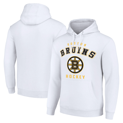 Boston Bruins 2024-2025 Starter Logo White Pullover Hoodie
