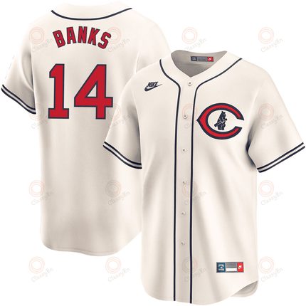 Ernie Banks Chicago Cubs 2024-2025 Field of Dreams Limited Cream Jersey