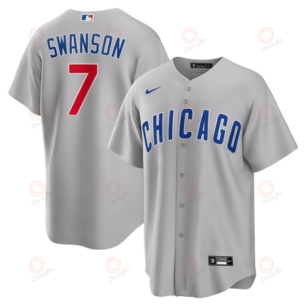 Dansby Swanson Chicago Cubs 2024-2025 Road Gray Jersey